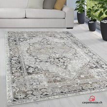 Lade das Bild in den Galerie-Viewer, Waschbarer Flachwebeteppich Edessa 1304 Cream Grey