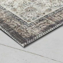 Lade das Bild in den Galerie-Viewer, Waschbarer Flachwebeteppich Edessa 1306 Grey Beige