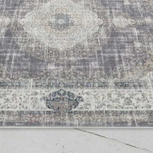 Lade das Bild in den Galerie-Viewer, Waschbarer Flachwebeteppich Edessa 1306 Grey Beige