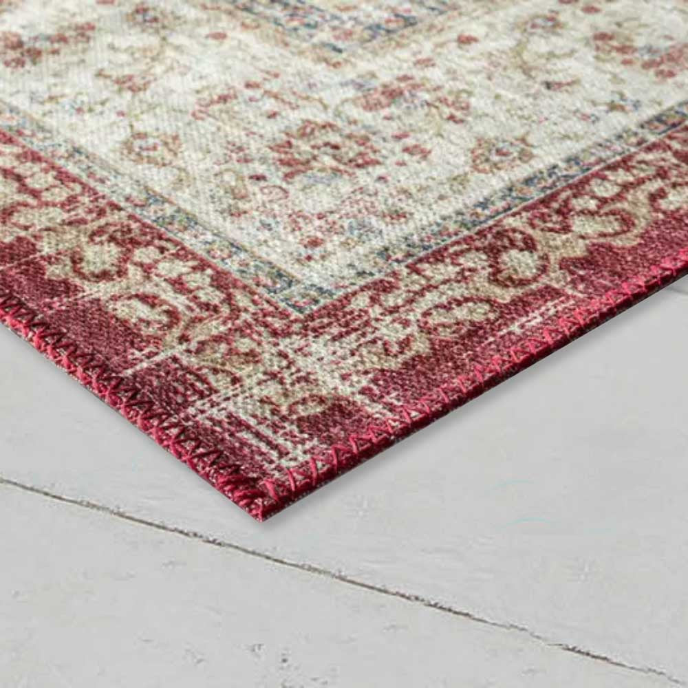 Waschbarer Flachwebeteppich Edessa 1306 Red