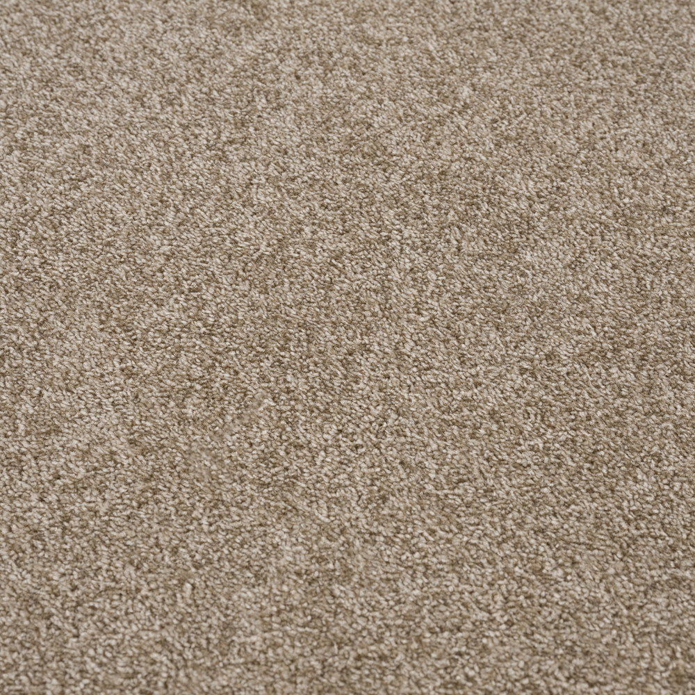 Kurzflor Teppich Uni 9507 Beige – Rund