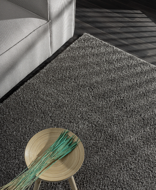 Waschbarer Hochflor Teppich Flash 9010 96 Anthracite – Rund