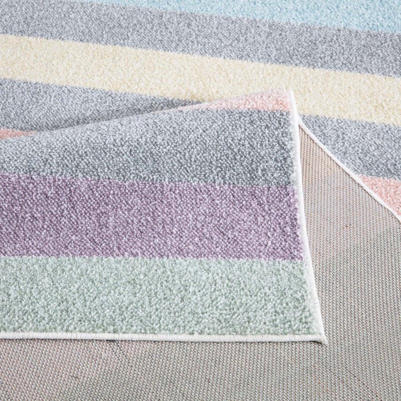 Kurzflor Teppich Young 955 Multi – Rund