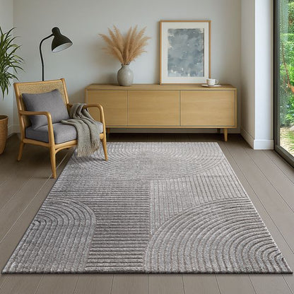 Elio Designer Teppich | Grey | Kurzflorteppich