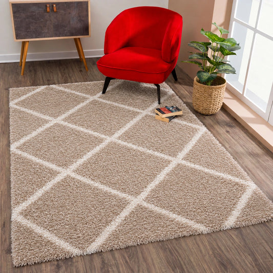 Madrid Beige – Hochflor Teppich