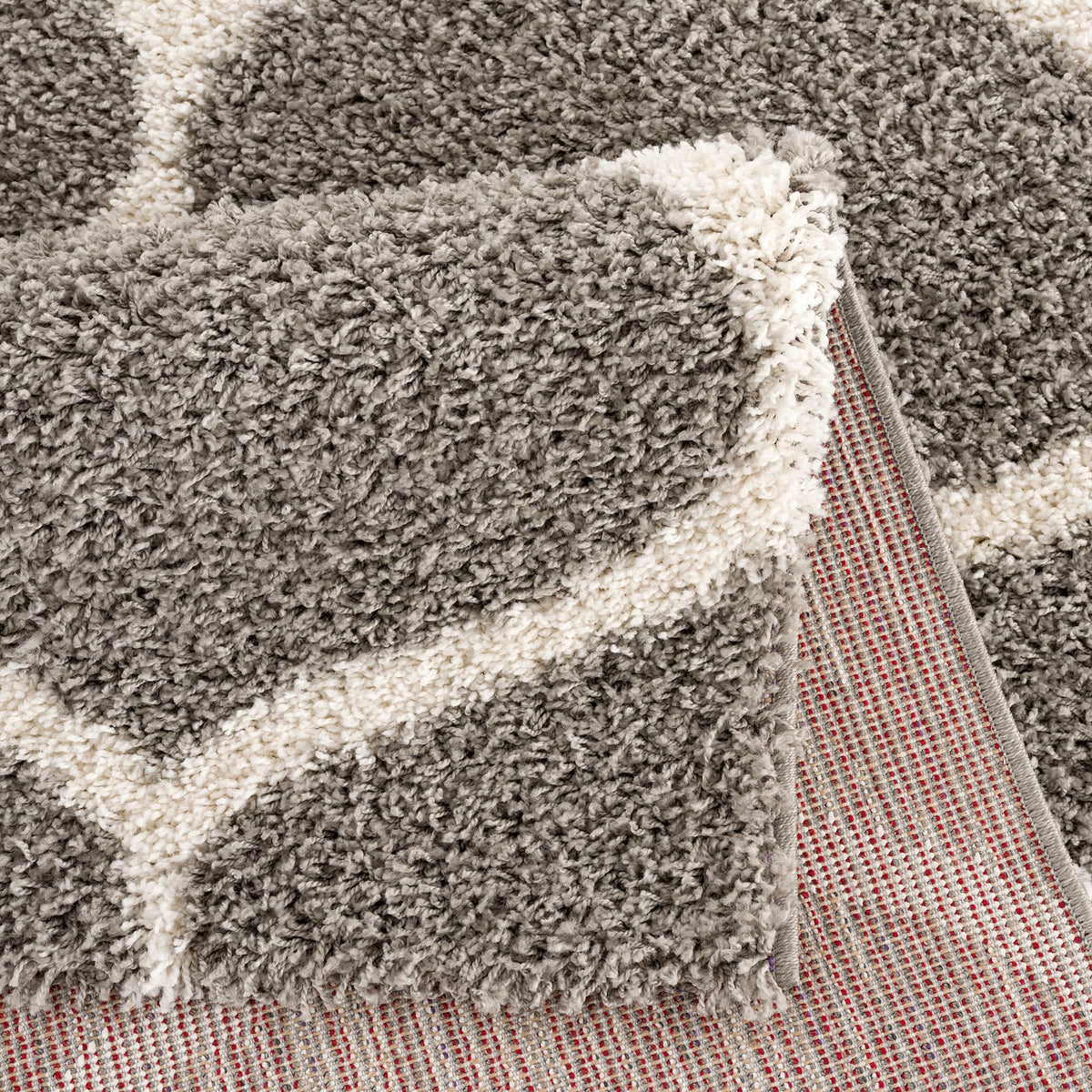 Madrid Hellgrau – Runder Hochflor Teppich