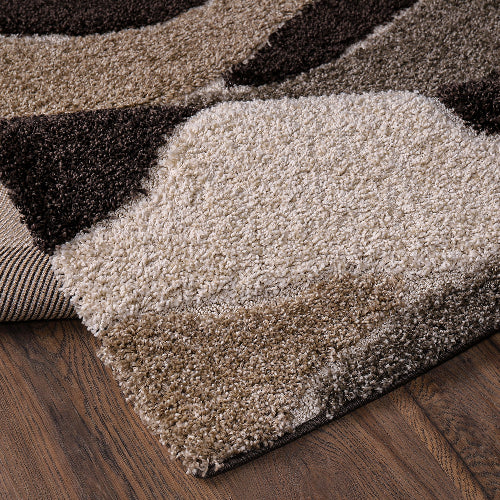 Sanat Hochflor-Teppich Luxus 3508-Dark Brown