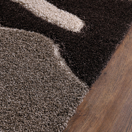 Sanat Hochflor-Teppich Luxus 3508-Dark Brown