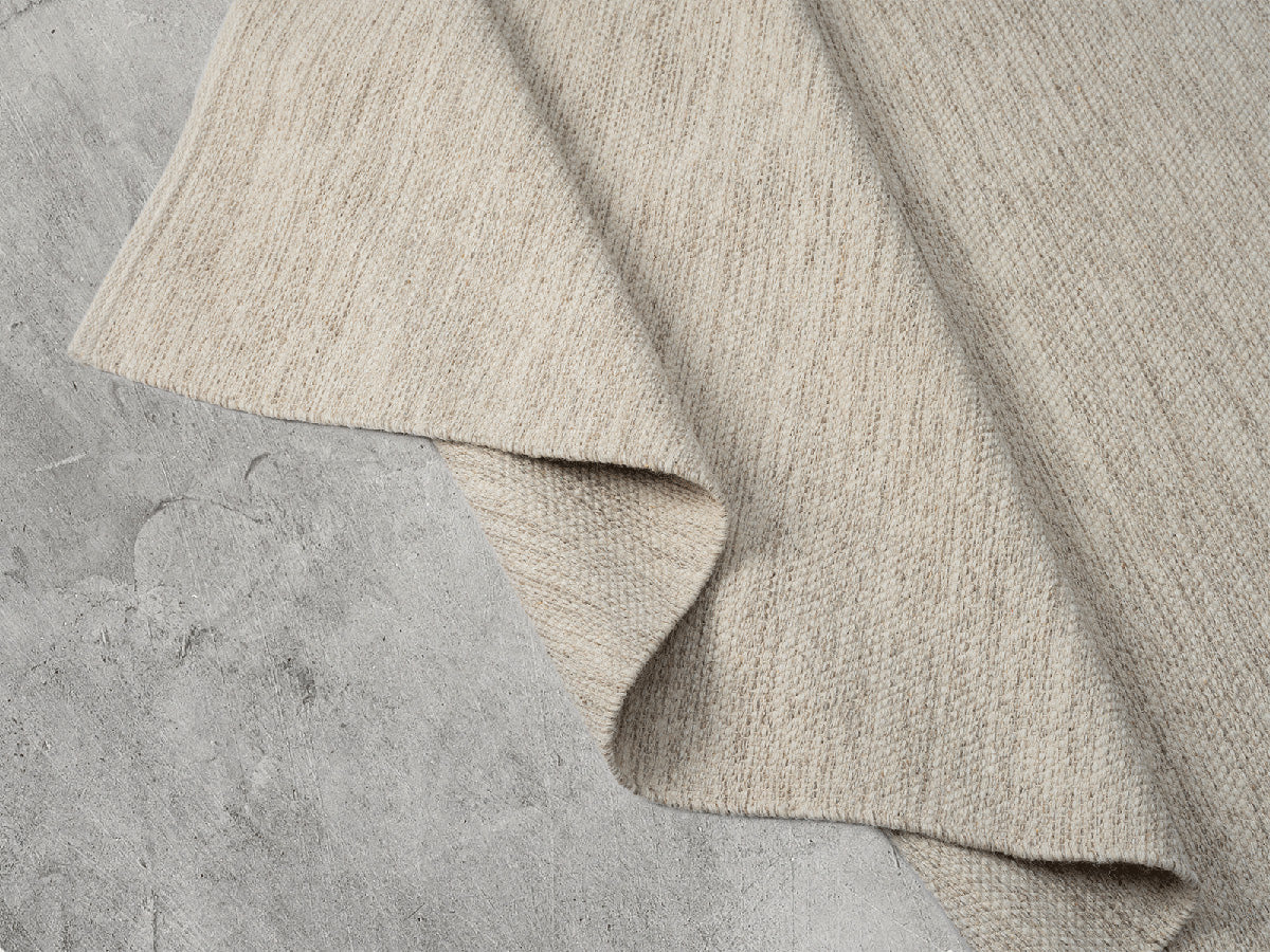 Stockholm Boho Natur handgewebter Wollteppich, 1050 70-Cream Beige