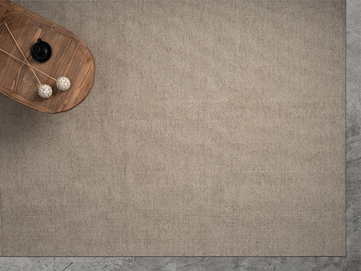 Stockholm Boho Natur handgewebter Wollteppich, 1050 75-Beige