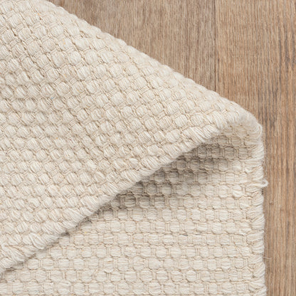 Scandic Boho Natur handgewebter Wollteppich, 1075 Cream