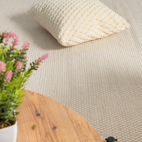 Scandic Boho Natur handgewebter Wollteppich, 1075 Cream