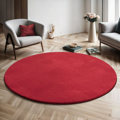 Teppich Hochflor Loft 37 10 Red-round
