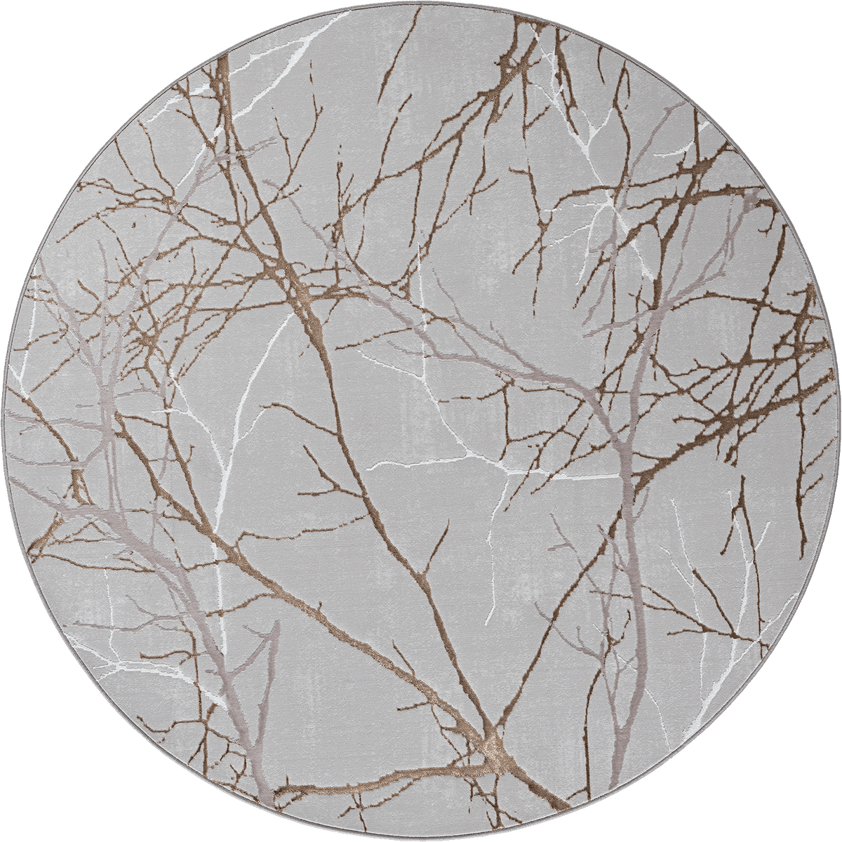 Creation | Grey | Kurzflorteppich | rund
