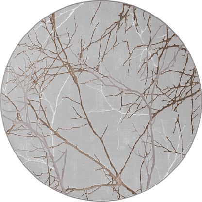 Creation | Grey | Kurzflorteppich | rund