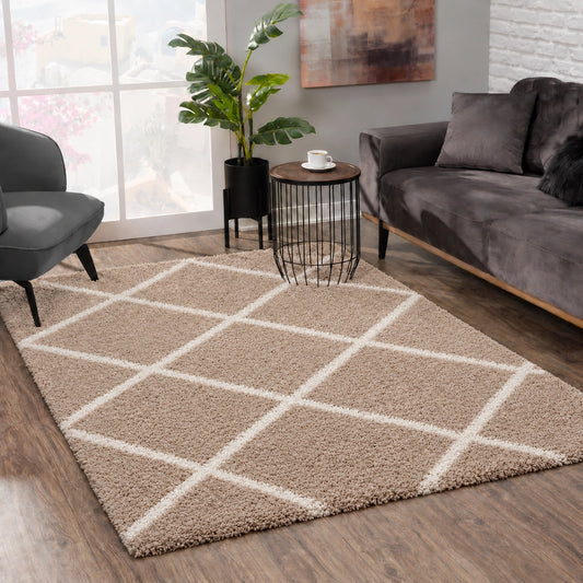 Madrid Beige – Tapis à poils longs