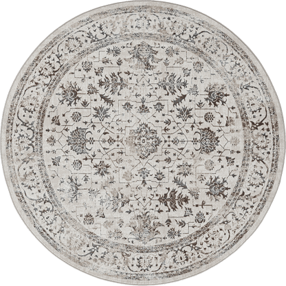 Creation | Cream | Kurzflorteppich | rund