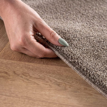 Nobu – Moderner Teppich in Wolloptik-Brown