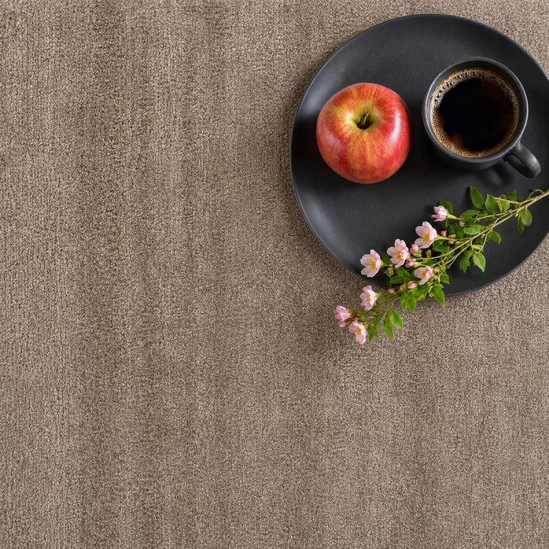 Nobu – Moderner Teppich in Wolloptik-Brown