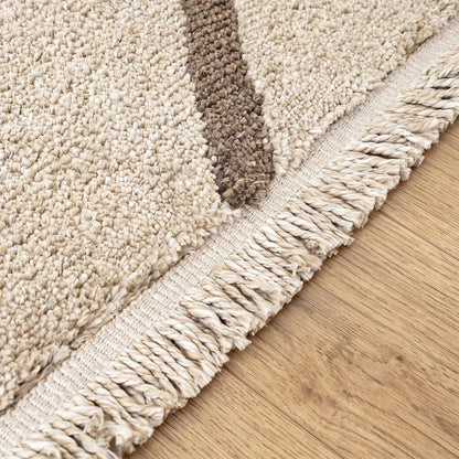 Nobu – Moderner Teppich in Wolloptik-Beige