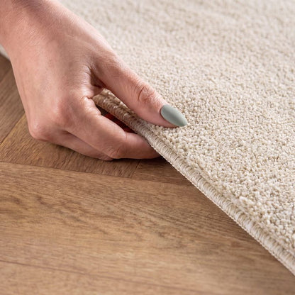 Nobu – Moderner Teppich in Wolloptik-Beige