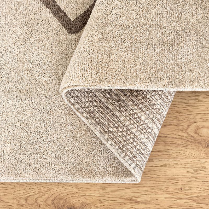 Nobu – Moderner Teppich in Wolloptik-Beige