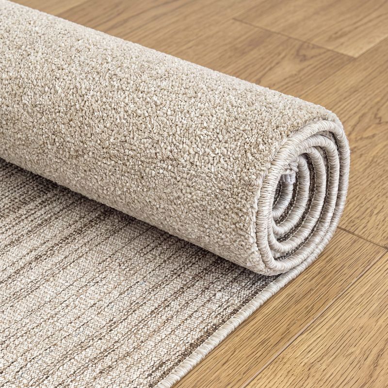 Nobu – Moderner Teppich in Wolloptik-Beige