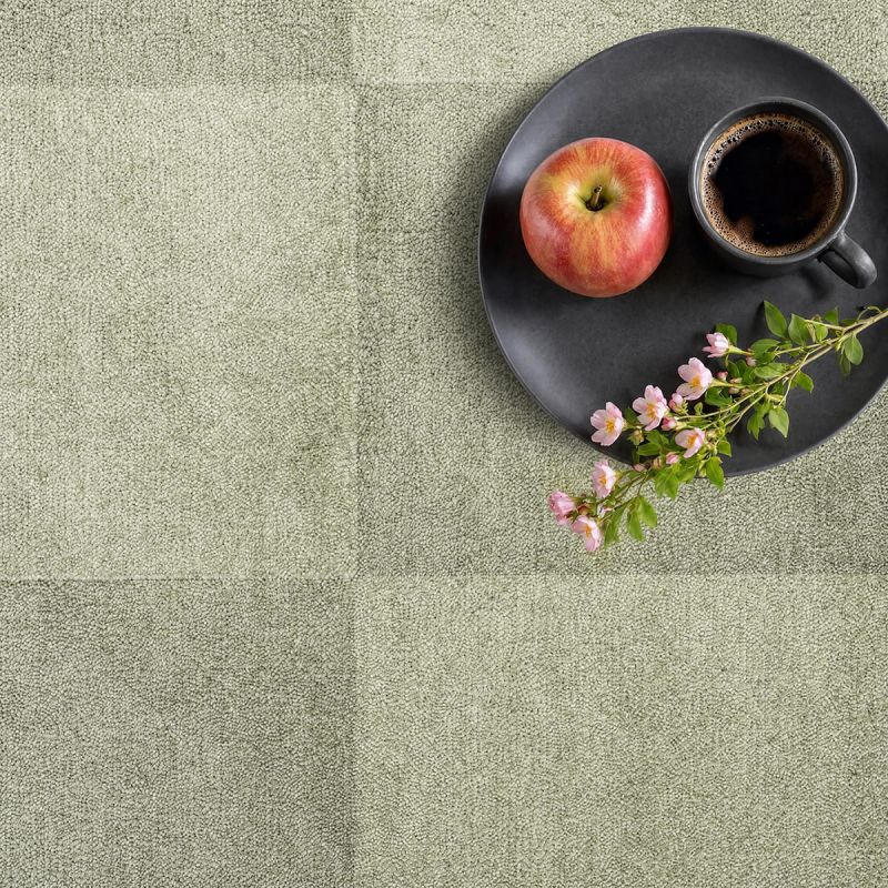 Nobu – Moderner Teppich in Wolloptik-Grün