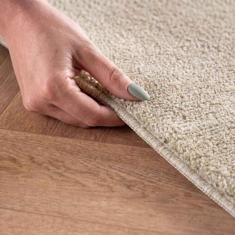 Nobu – Moderner Teppich in Wolloptik-Beige