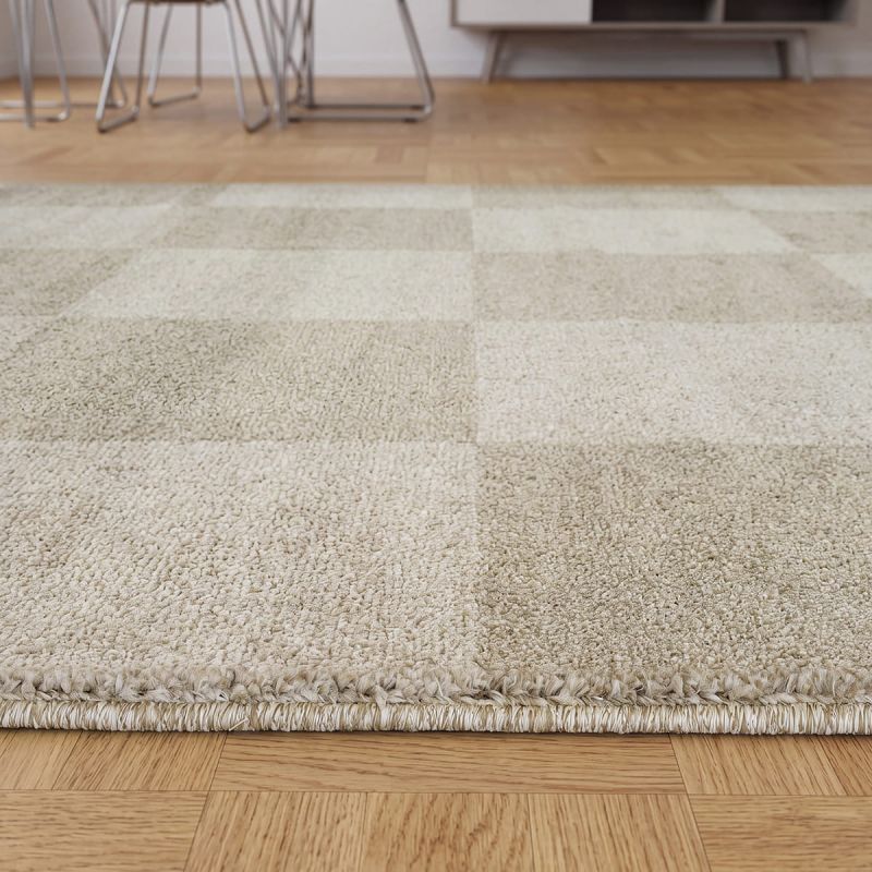 Nobu – Moderner Teppich in Wolloptik-Beige