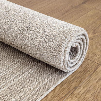 Nobu – Moderner Teppich in Wolloptik-Beige
