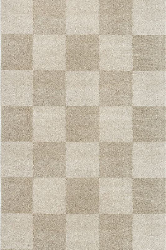 Nobu – Moderner Teppich in Wolloptik-Beige