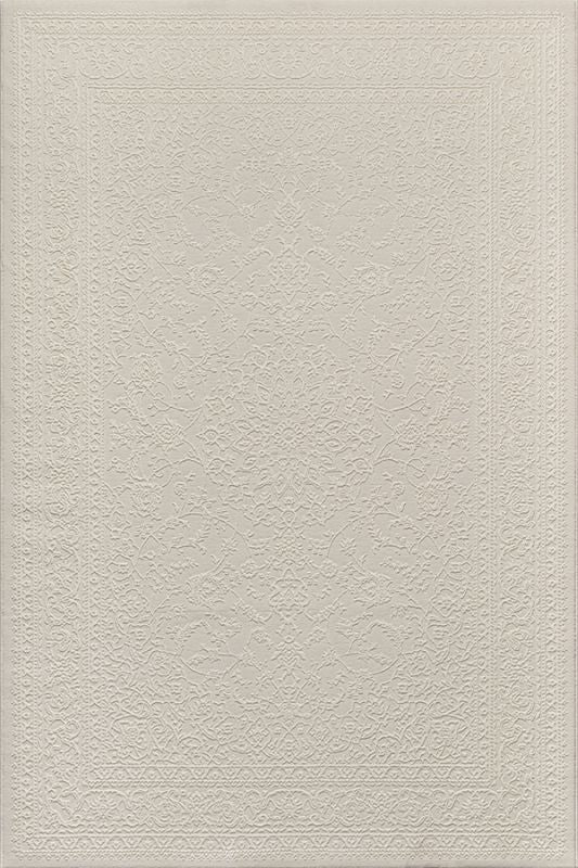 Sign | Cream | Kurzflorteppich mit floralem Orientdesign