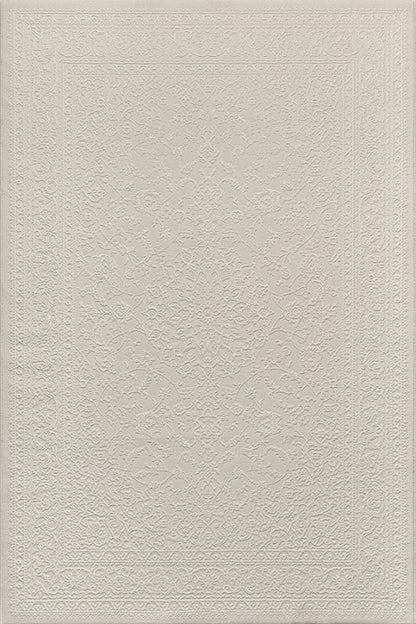 Sign | Cream | Kurzflorteppich mit floralem Orientdesign