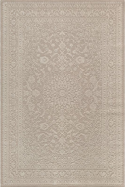 Sign | Beige | Kurzflorteppich mit floralem Orientdesign
