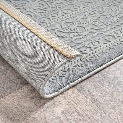 Sign | Grau | Kurzflorteppich mit floralem Orientdesign