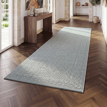 Sign | Grau | Kurzflorteppich mit floralem Orientdesign