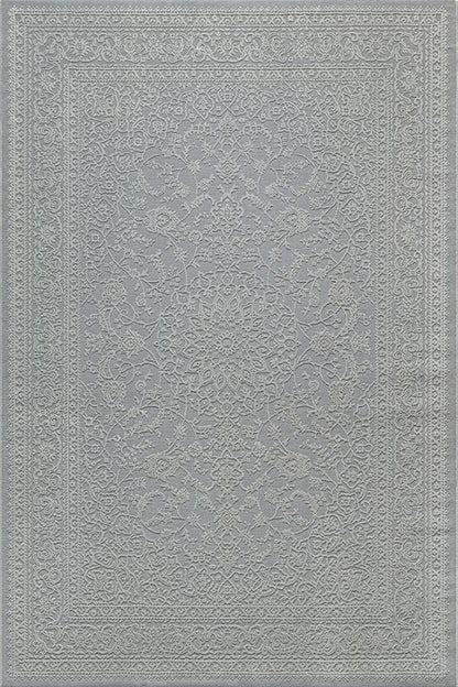 Sign | Grau | Kurzflorteppich mit floralem Orientdesign