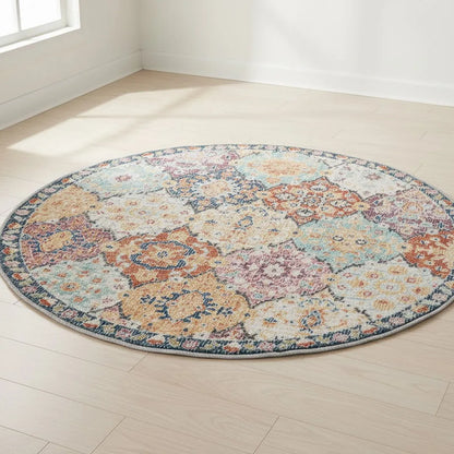In- & Outdoor Teppich Salsa 20092 110-Multi – Rund