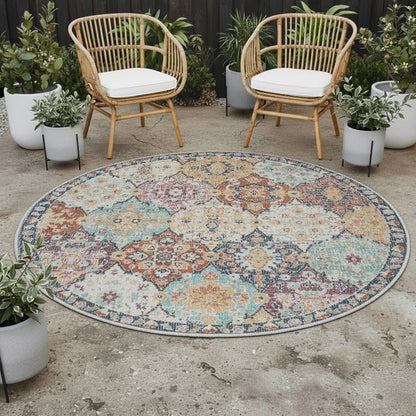 In- & Outdoor Teppich Salsa 20092 110-Multi – Rund