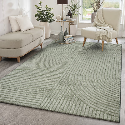 Elio Designer Teppich Hoch- Tief Effekt, 2251 40-Green