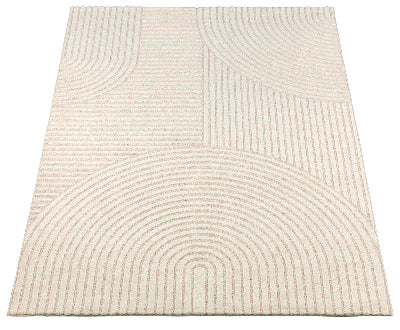 Elio Designer Teppich Hoch-Tief Effekt, 2252 70-Beige