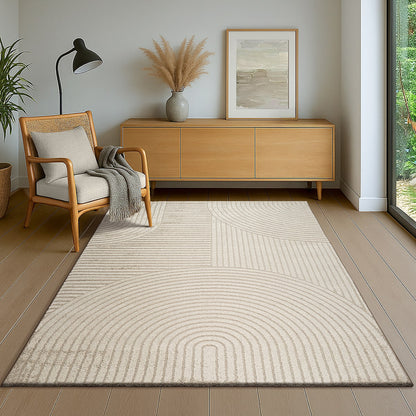 Elio Designer Teppich | Beige | Kurzflorteppich