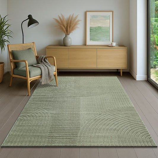 Elio Designer Teppich Hoch-Tief Effekt, 2252 40-Green
