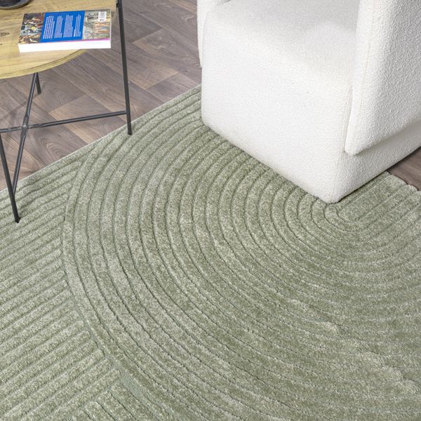 Elio Designer Teppich Hoch-Tief Effekt, 2252 40-Green
