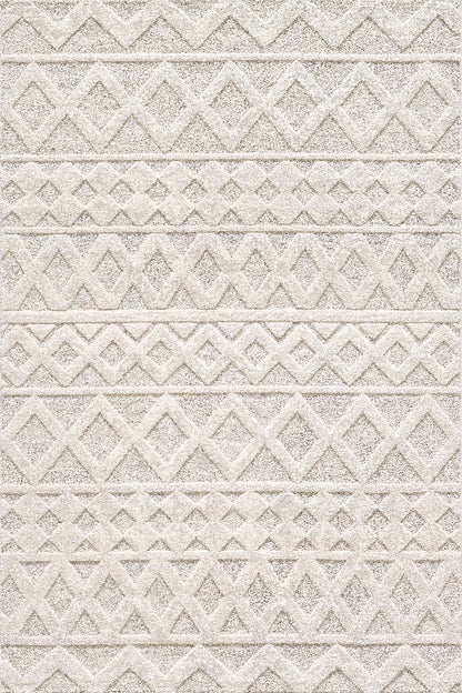 Elio Designer Teppich Hoch- Tief Effekt, 2254 60-Cream