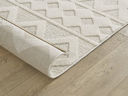 Elio Designer Teppich Hoch- Tief Effekt, 2254 60-Cream