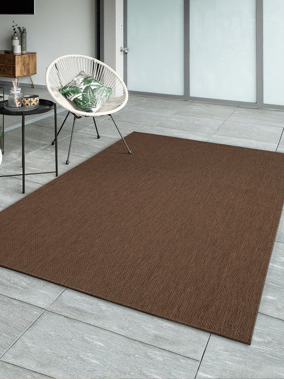 Indoor & Outdoor Kurzflorteppich Brown – Maestro