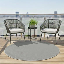 Bild im Galerie-Viewer laden (Runder Indoor &amp; Outdoor Kurzflorteppich Grey – Maestro)