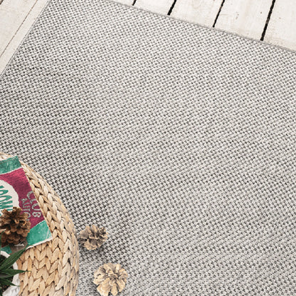 Runder Indoor & Outdoor Kurzflorteppich Grey – Maestro
